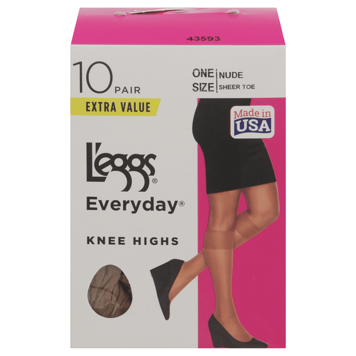 L Eggs Knee Highs Nude Extra Value 10 Each Delivery Or Pickup Near