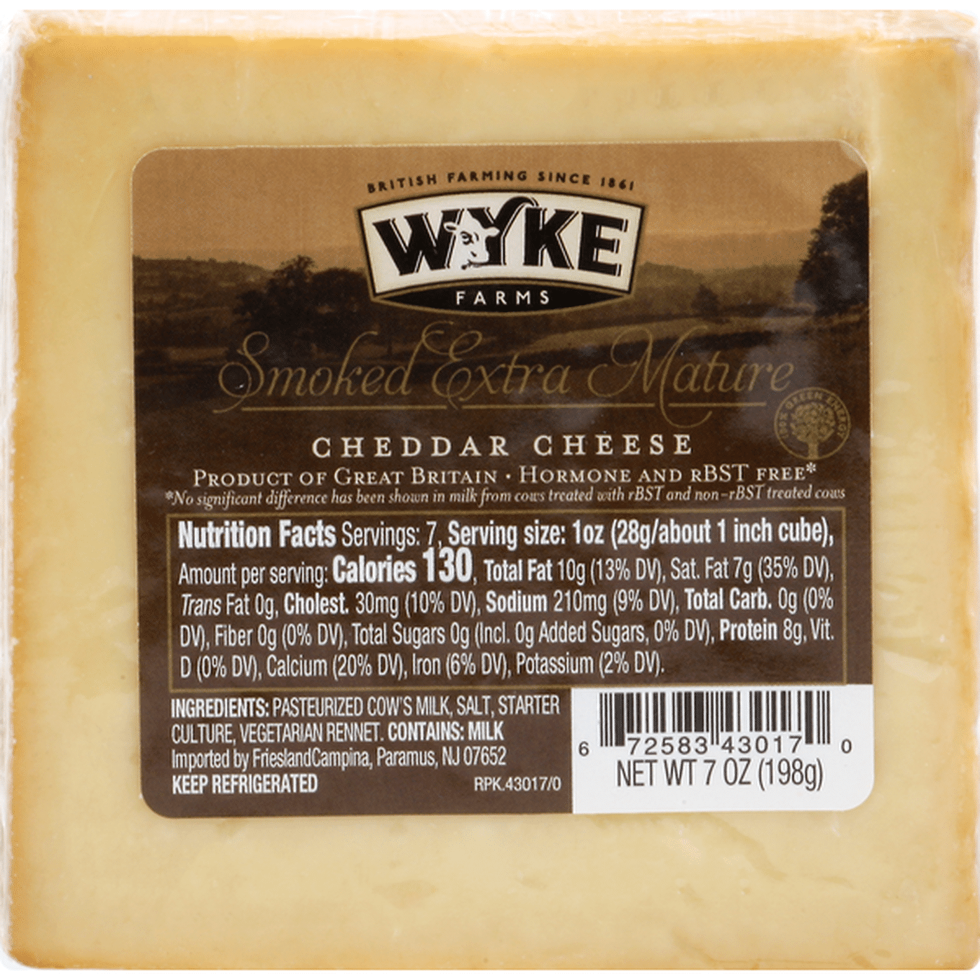 Wyke Farms Cheese Cheddar Smoked Extra Mature Oz Delivery Or