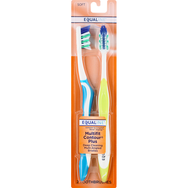 Oral Hygiene Equaline Toothbrushes, Multifit Contour Plus, Soft hero