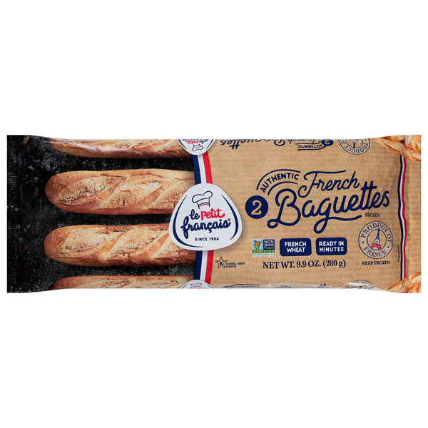 Frozen Breads & Doughs Le Petit Francais Baguettes, French, Authentic hero