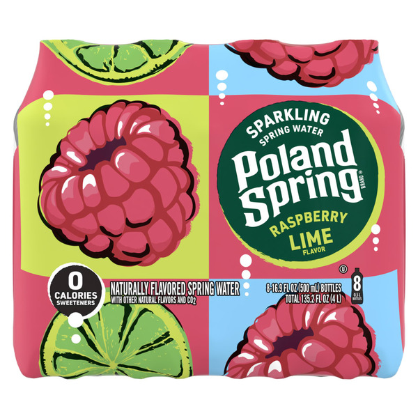 Sparkling & Seltzer Water Poland spring Sparkling Water, Raspberry Lime hero