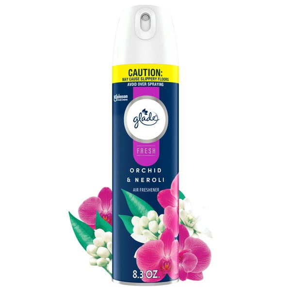 Air Fresheners & Candles Glade Air Freshener Spray, Orchid & Neroli, Fresh Collection hero