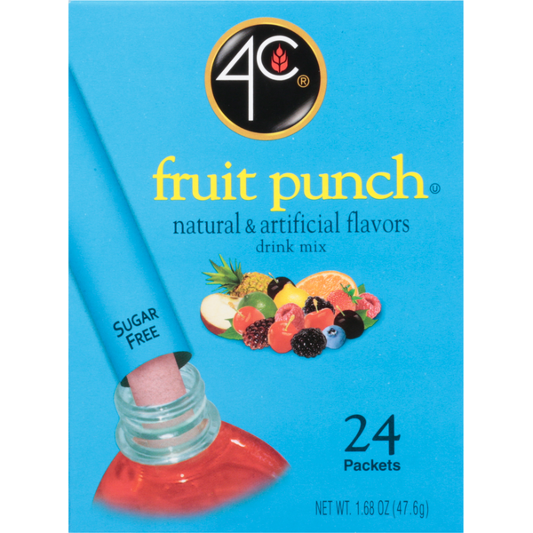 Drink Mixes 4C Foods Drink Mix, Sugar Free, Fruit Punch hero