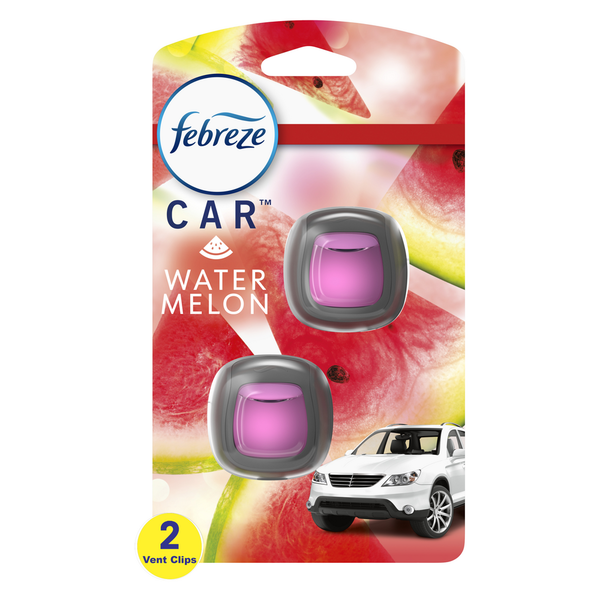 Air Fresheners & Candles Febreze Car Air Freshener Vent Clip Watermelon Scent, car vent clip hero