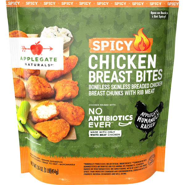 Frozen Meat & Seafood Applegate Naturals  Natural Spicy Chicken Breast Bites (Frozen) hero