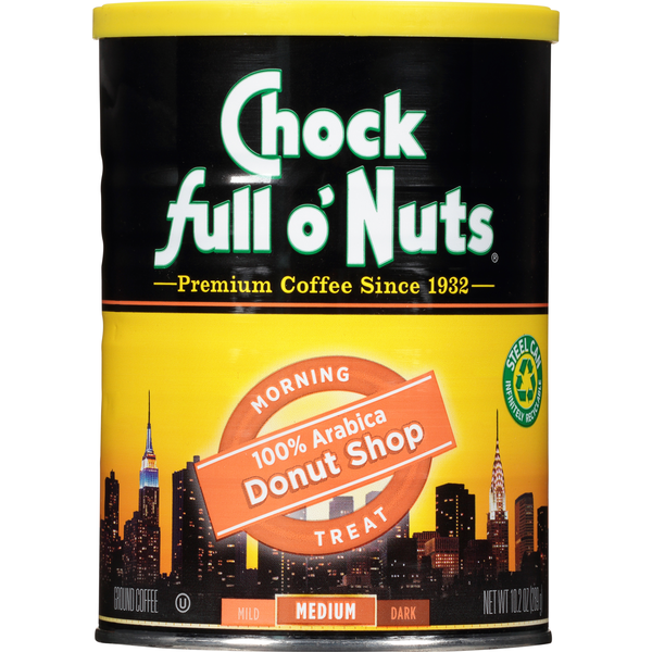 Chock full o'Nuts Coffee, Ground, Medium Roast, Donut Shop hero