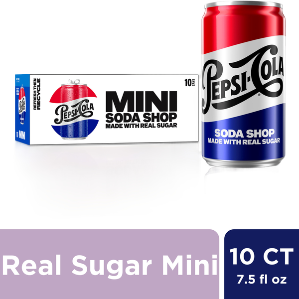 Piggly Wiggly Pepsi Real Sugar Soda Cola, Mini Cans Same-Day Delivery ...