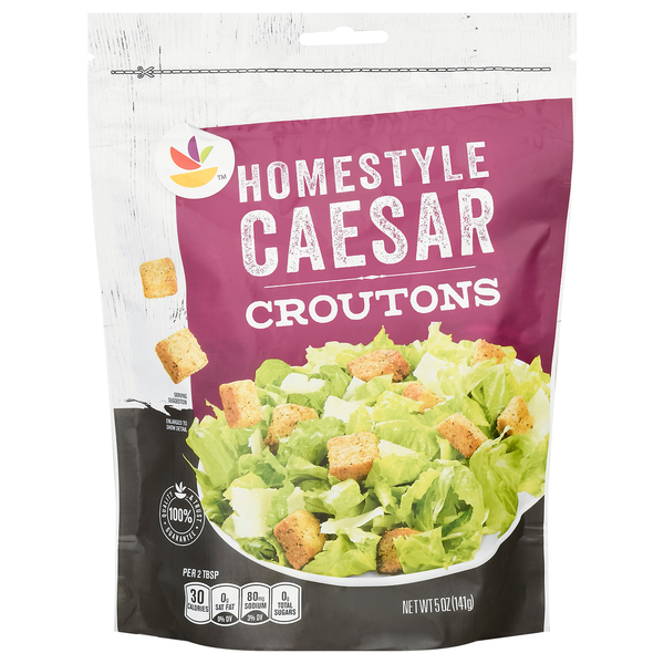 Salad Dressing & Toppings Store Brand Croutons, Caesar, Homestyle hero