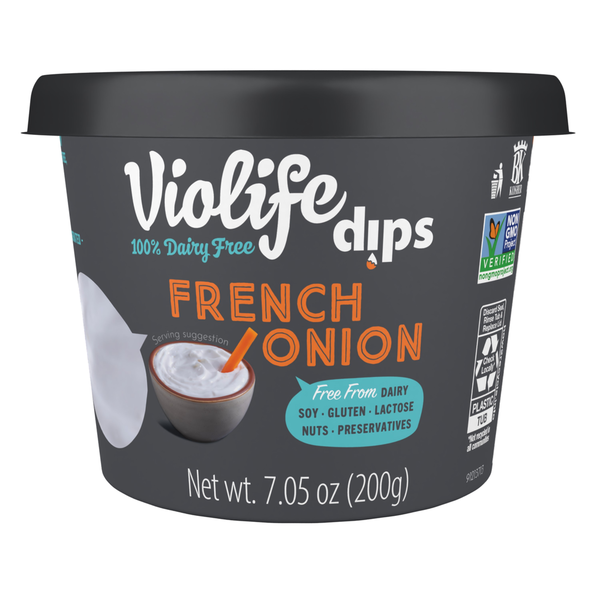 Refrigerated Violife French Onion Dip, Dairy-Free Vegan hero