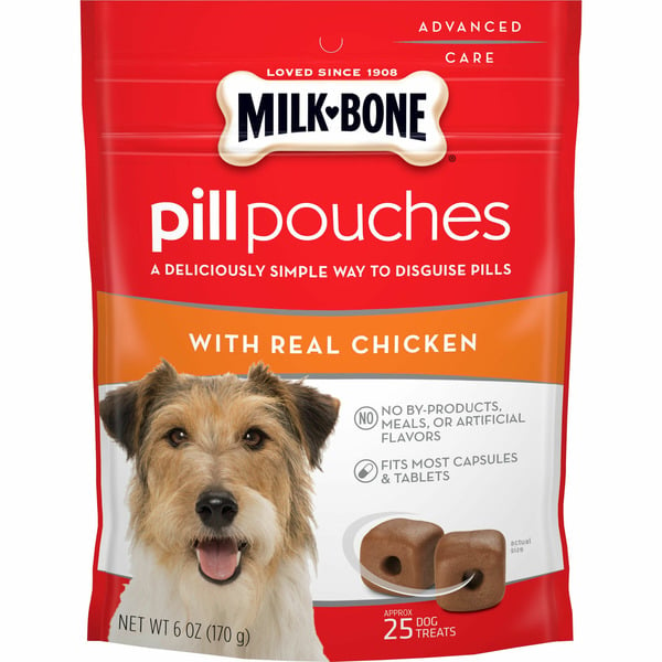 Dog Food & Care Milk-Bone Dog Treats, with Real Chicken, Pill Pouches hero