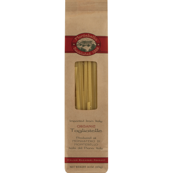 Dry Pasta Montebello Tagliatelle, Organic hero