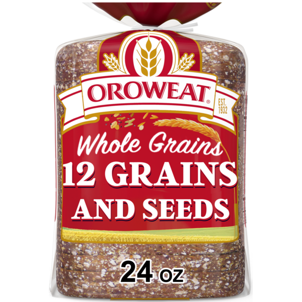 Bread Oroweat Whole Grains, 12 Grains and Seeds Bread hero