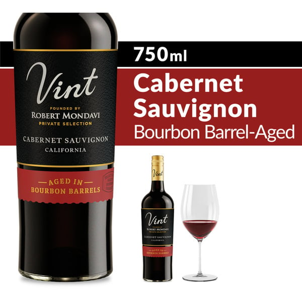 Cabernet Sauvignon Vint Bourbon Barrel Aged Cabernet Sauvignon Red Wine Bottle hero