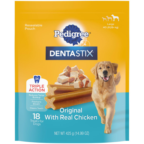 Dog Food & Care Pedigree Dentastix Original Flavor Large Dog Dental Chew Dog Treats hero