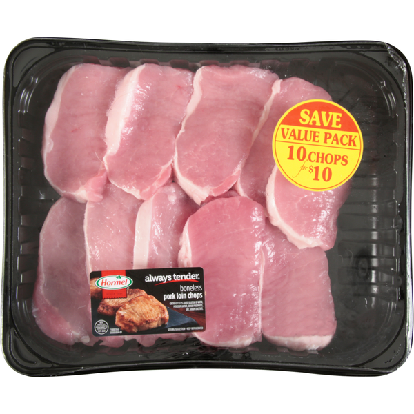 Meat Counter Hormel Pork Chops, Loin, Boneless, Value Pack hero