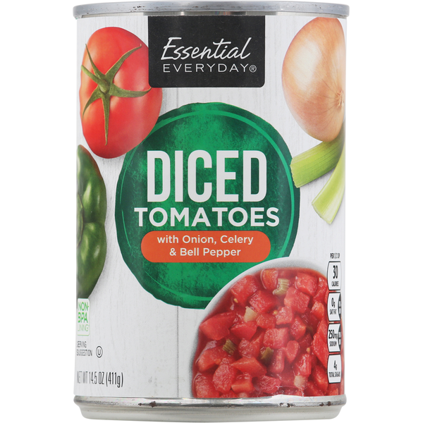 Canned & Jarred Vegetables Essential Everyday Tomatoes, with Onion, Celery & Bell Pepper, Diced hero