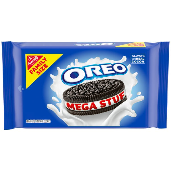 Cookies & Cakes Oreo Mega Stuf Chocolate Sandwich Cookies, Family Size hero