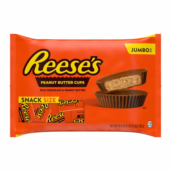 Candy, Chocolate & Gum Reese's Milk Chocolate Snack Size Peanut Butter Cups Candy hero