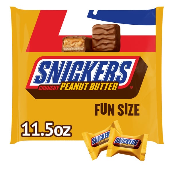 Candy & Chocolate SNICKERS Crunchy Peanut Butter Squared Fun Size Chocolate Candy Bars hero