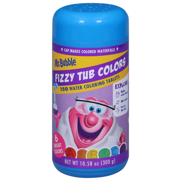 Mr. Bubble Fizzy Tub Colors, Water Coloring Tablets hero