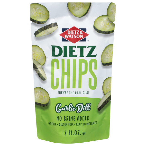 Chips & Pretzels Dietz & Watson Pickles, Garlic Dill, Chips hero