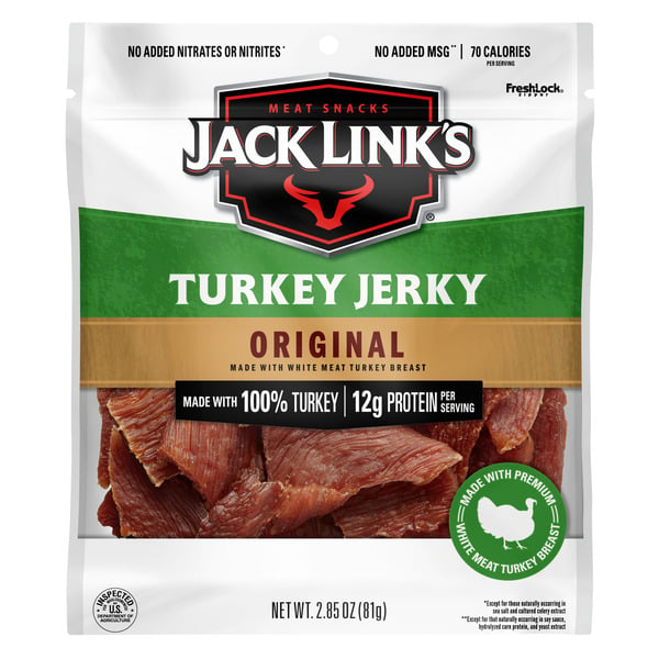 Popcorn & Jerky Jack Link's Turkey Jerky, Original, Meat Snacks hero