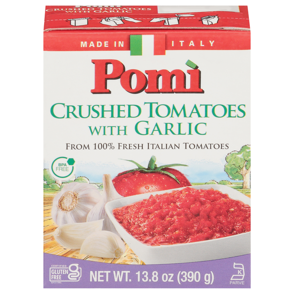 Condiments Pomì  Tomatoes, with Garlic, Crushed hero