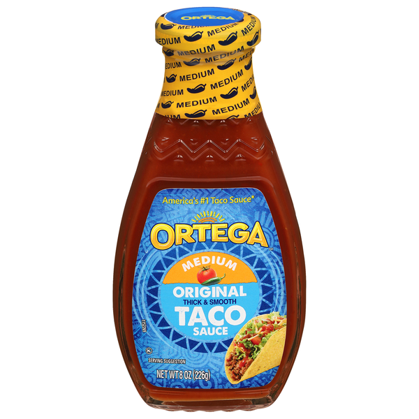 Condiments Ortega Original Thick and Smooth Medium Taco Sauce, Kosher hero