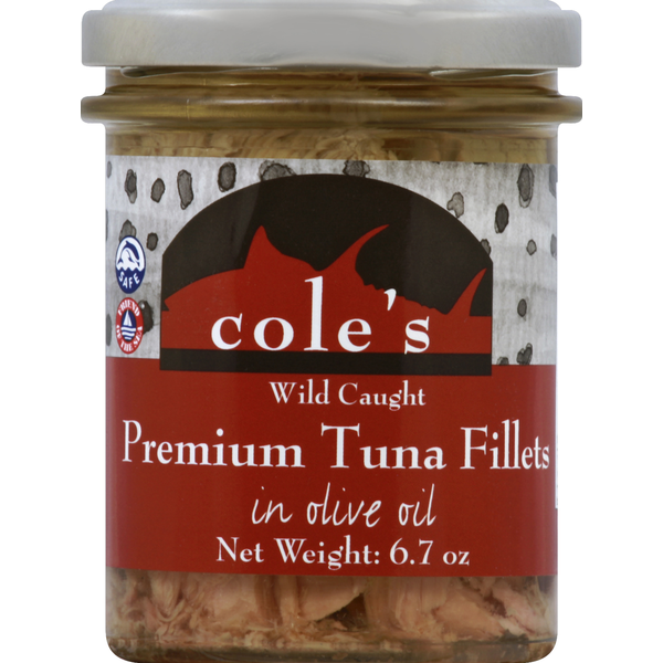 Canned Meat & Seafood cole's Tuna Fillets, in Olive Oil, Premium, Wild Caught hero