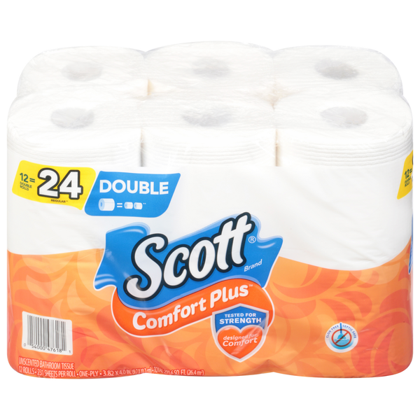 Paper Goods Scott ComfortPlus Toilet Paper, 1-Ply hero