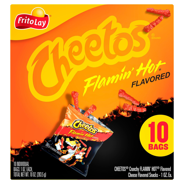 Chips & Pretzels Cheetos Cheese Flavored Snacks, Flamin' Hot Flavored, Crunchy hero