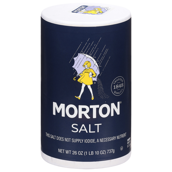 Spices & Seasoning Morton Plain Salt, 26 Ounce hero