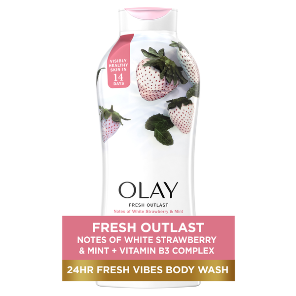 Body Lotions & Soap Olay Fresh Outlast Body Wash, White Strawberry & Mint hero