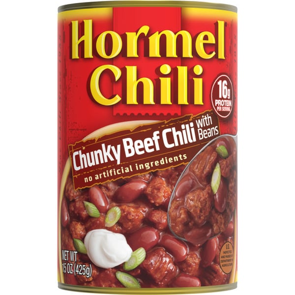 Canned Meat, Seafood & Beans Hormel Chili Chunky Beef Chili With Beans hero