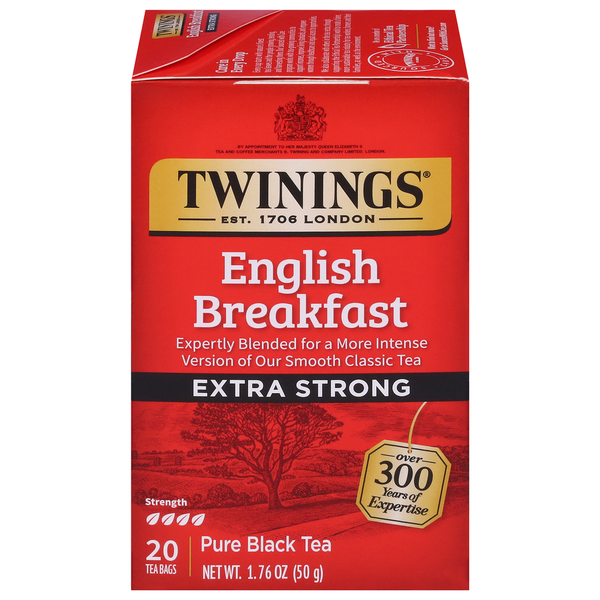 Tea Twinings of London Extra Bold English Breakfast Tea Bags hero