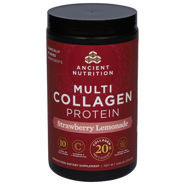 Dietary Supplements Ancient Nutrition Multi Collagen Protein, Strawberry Lemonade hero