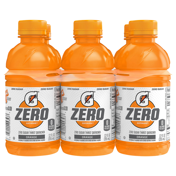 Energy & Sports Drinks Gatorade Thirst Quencher, Zero Sugar, Orange, 6 Pack hero