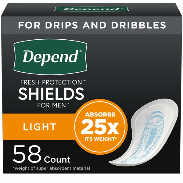 Deodorants Depend Shields Incontinence Pads for Men hero