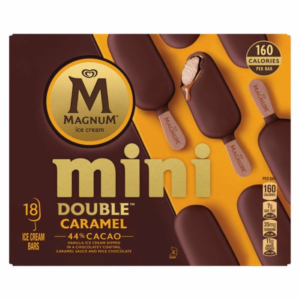 Ice Cream & Desserts Magnum Double Caramel Mini Ice Cream Bars, 18-count hero
