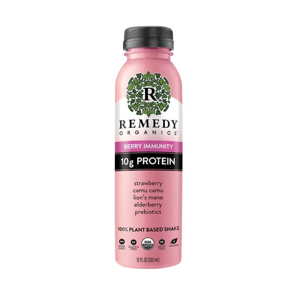 Energy & Sports Drinks Remedy Organics Berry Immunity Plant-Based Protein Shake, Ready-to-Drink hero