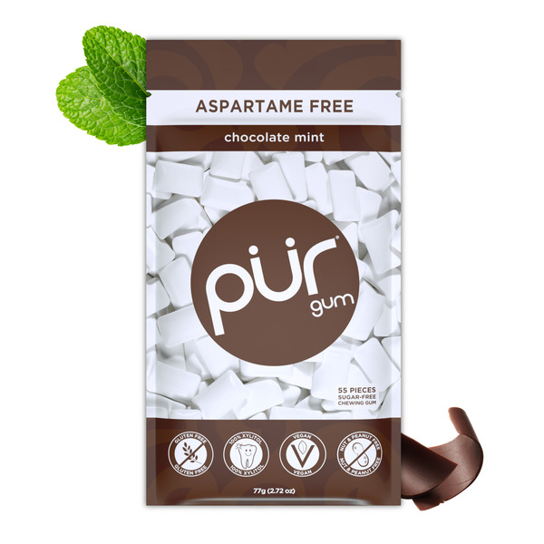 Mint & Gum PÜR Chocolate Mint Aspartame Free, 100% Xylitol Natural Flavored Gum hero