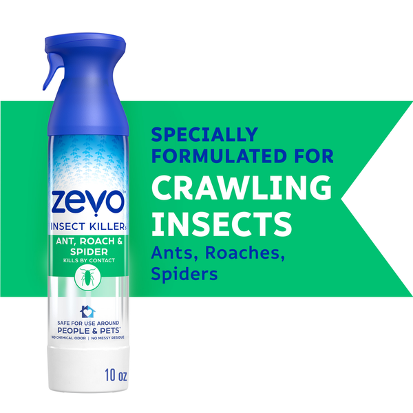 Cleaning Products Zevo Ant, Roach and Spider Crawling Insect Spray hero