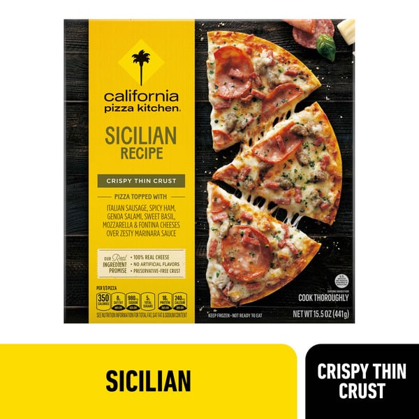 Frozen Pizza California Pizza Kitchen Sicilian Recipe Frozen Pizza With Crispy Thin Crust hero