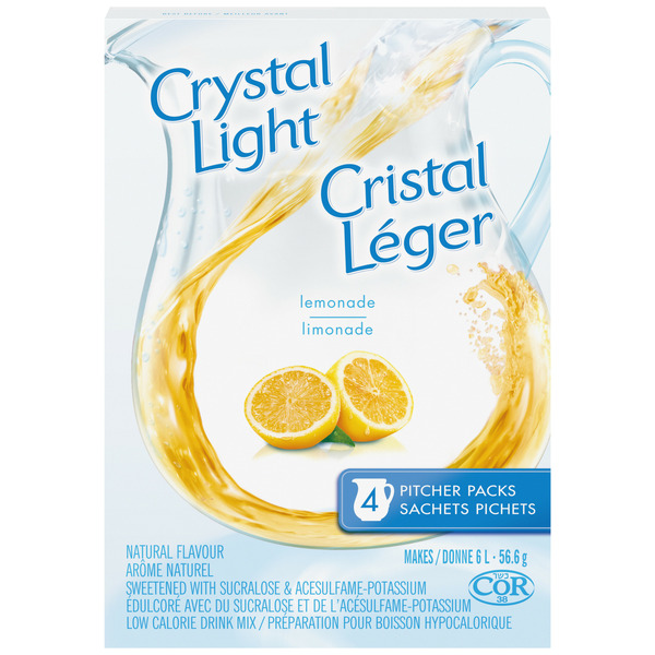 Cocoa & Drink Mixes Crystal Light Pitcher Packs, Lemonade hero