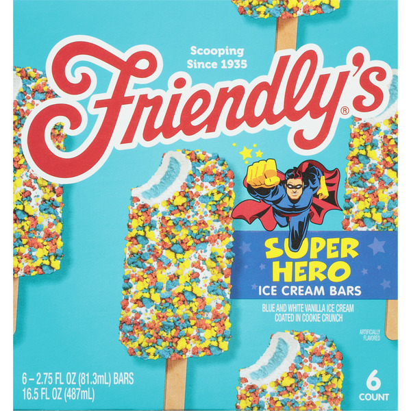 Ice Cream & Ice Friendly's Ice Cream Bars Super Hero hero