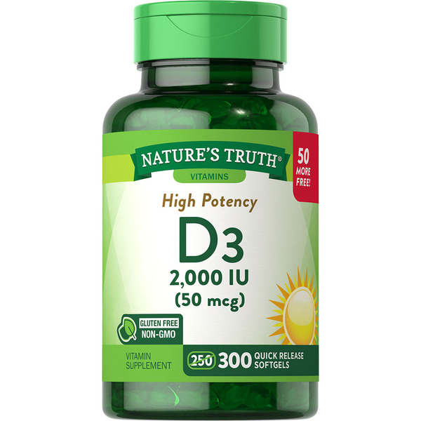 Vitamins & Supplements Nature's Truth Vitamin D3 2000 IU Softgels hero