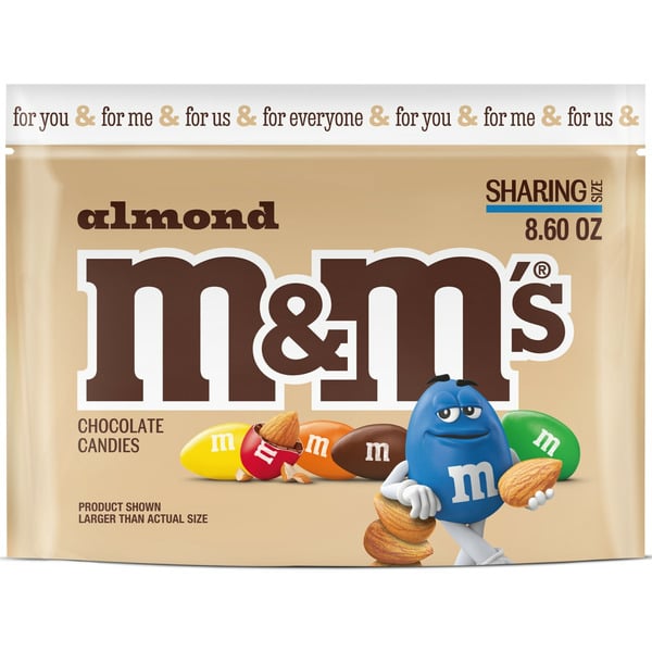 M&M's Almond Milk Chocolate Candy Sharing Size hero