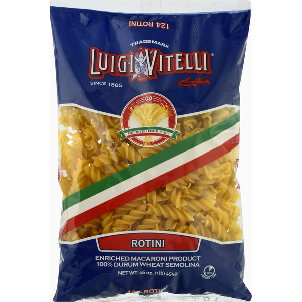 Dry Pasta & Noodles Luigi Vitelli Pasta, Rotini, 100% Durum Wheat Semolina hero