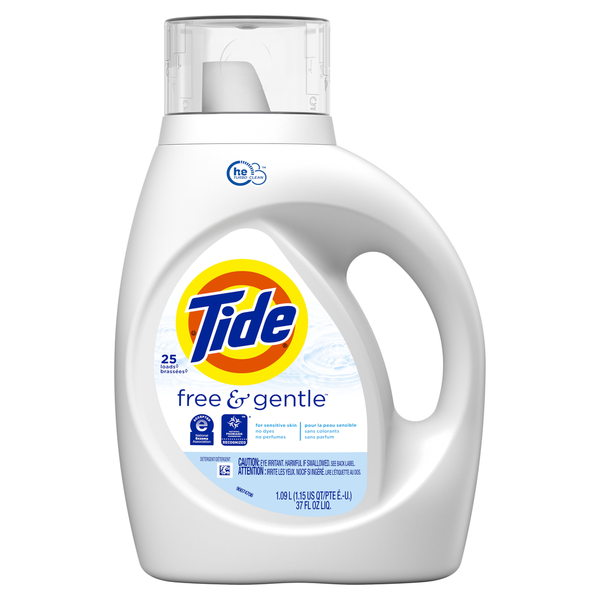 Laundry Tide Free & Gentle Liquid Laundry Detergent, 25 loads, HE Compatible hero