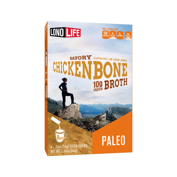 Soup, Broth & Bouillon LonoLife Chicken Bone Broth Individual Stick Packets hero